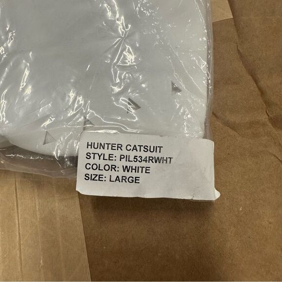 New Gigi C Hunter Jumpsuit Catsuit White L - Picture 6 of 8